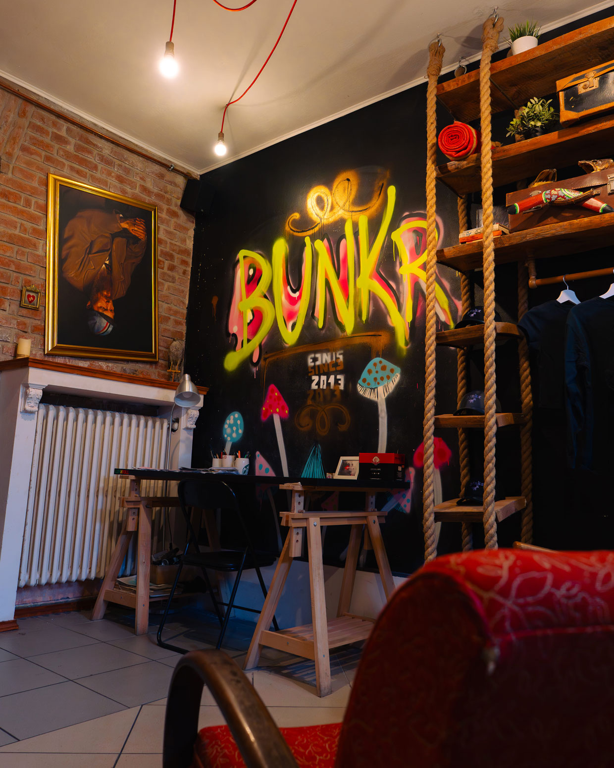 Interiér tattoo studia BUNKR